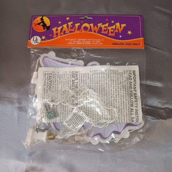 VTG Halloween Lot Light-up Sculpture Set of 3 Bat Ghost Indoor String Lights 90s - Picture 9 of 9